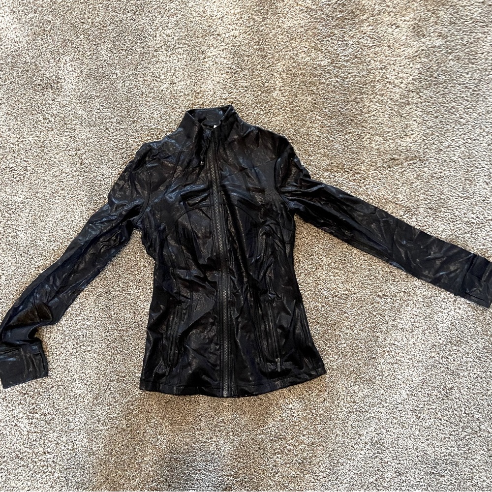 Lululemon Define Black Sparkle jacket (fake leather look)